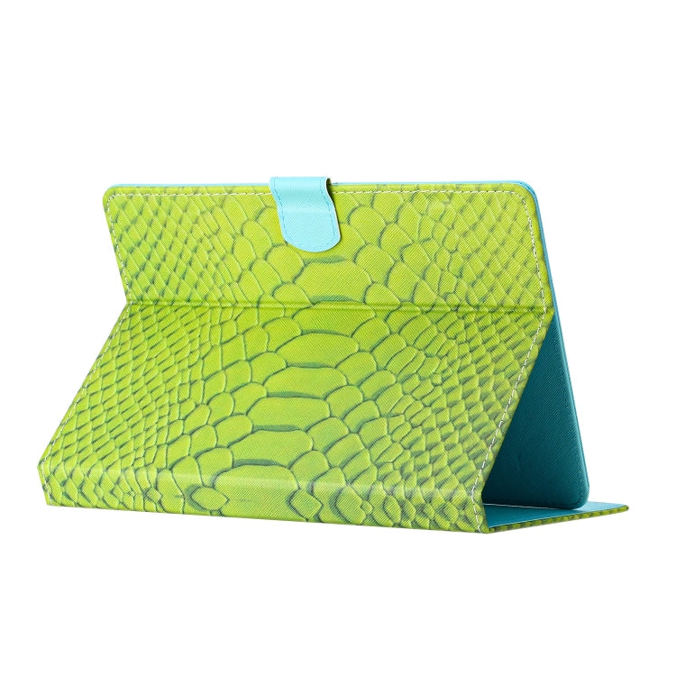 For 10 inch Tablets Solid Color Crocodile Texture Leather Tablet Case(Green) by bashfashion