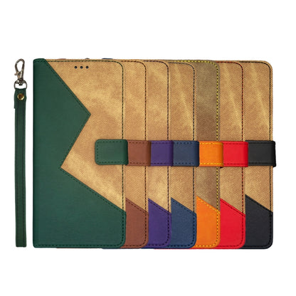 For Oukitel C19 Pro idewei Two-color Splicing Leather Phone Case(Black) by idewei