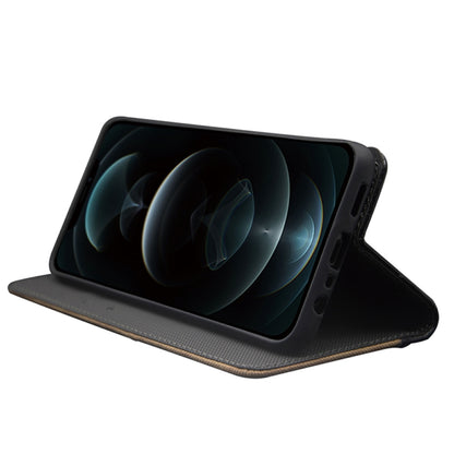 For ZTE Blade A72 4G idewei Two-color Splicing Leather Phone Case(Black) by idewei