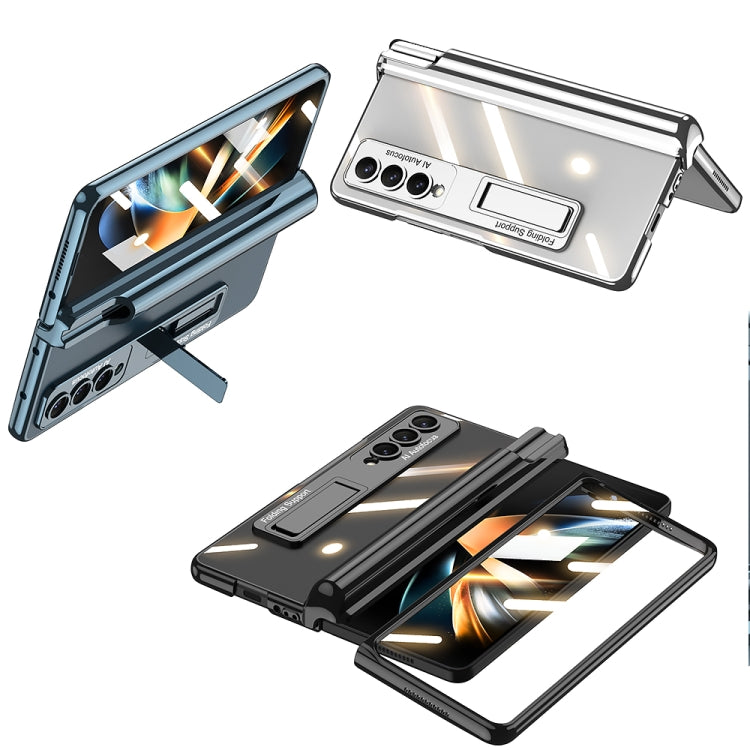 For Samsung Galaxy Z Fold4 GKK Magnetic Fold Hinge Shockproof Phone Case with Pen Slots(Black) by GKK