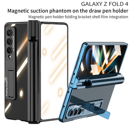 For Samsung Galaxy Z Fold4 GKK Magnetic Fold Hinge Shockproof Phone Case with Pen Slots(Black) by GKK