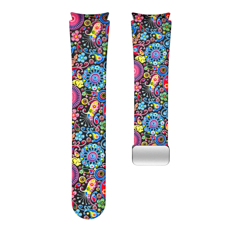 For Samsung Galaxy Watch5 Magnetic Printed Silicone Watch Band(Colorful Jellyfish) by bashfashion