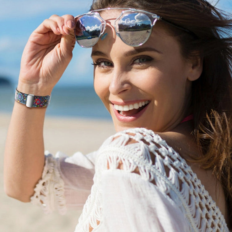 For Samsung Galaxy Watch5 Magnetic Printed Silicone Watch Band(Colorful Jellyfish) by bashfashion