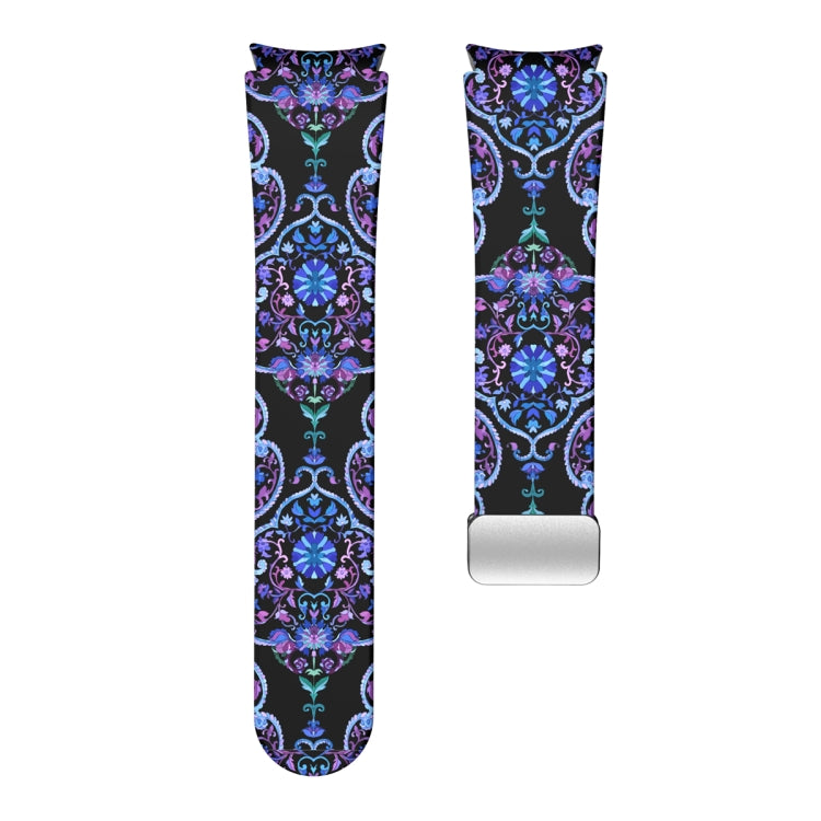For Samsung Galaxy Watch5 Magnetic Printed Silicone Watch Band(Paisley) by bashfashion