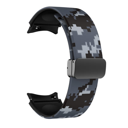 For Samsung Galaxy Watch5 Magnetic Printed Silicone Watch Band(Digital Camouflage) by bashfashion
