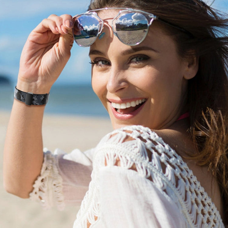 For Samsung Galaxy Watch5 Magnetic Printed Silicone Watch Band(Digital Camouflage) by bashfashion