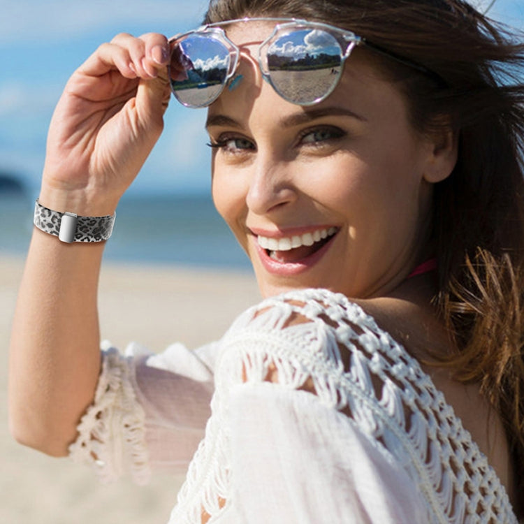 For Samsung Galaxy Watch5 Magnetic Printed Silicone Watch Band(Luminous Leopard) by bashfashion