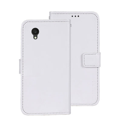For Alcatel 1 Ultra idewei Crazy Horse Texture Leather Phone Case(White) by idewei