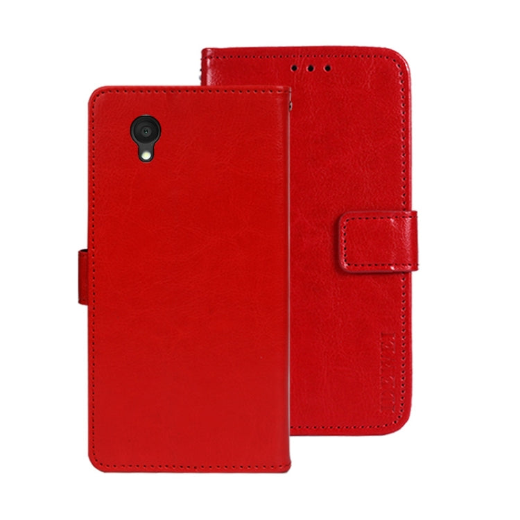 For Alcatel 1 Ultra idewei Crazy Horse Texture Leather Phone Case(Red) by idewei
