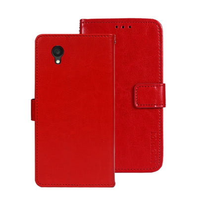 For Alcatel 1 Ultra idewei Crazy Horse Texture Leather Phone Case(Red) by idewei