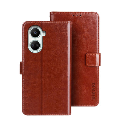 For Huawei nova 10 SE idewei Crazy Horse Texture Leather Phone Case(Brown) by idewei