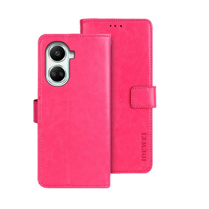For Huawei nova 10 SE idewei Crazy Horse Texture Leather Phone Case(Rose Red) by idewei