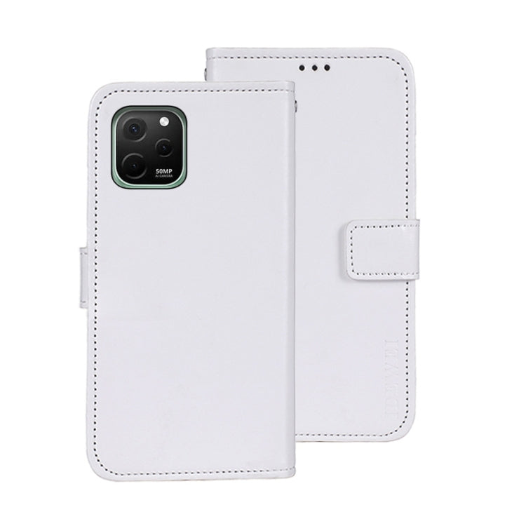 For Huawei nova Y61 4G idewei Crazy Horse Texture Leather Phone Case(White) by idewei