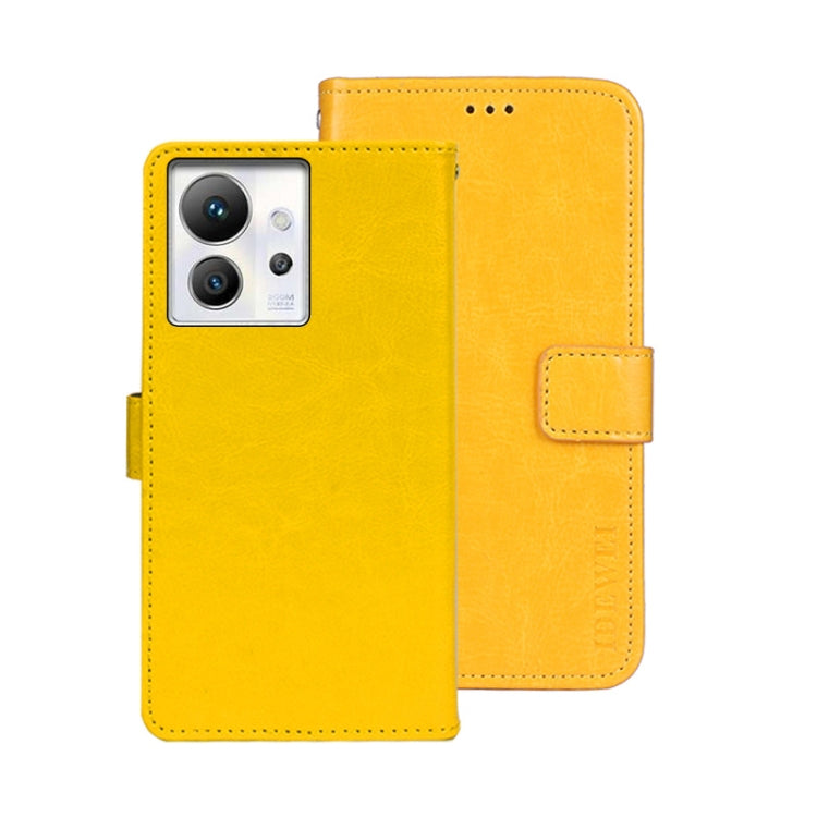 For Infinix Zero Ultra 5G idewei Crazy Horse Texture Leather Phone Case(Yellow) by idewei