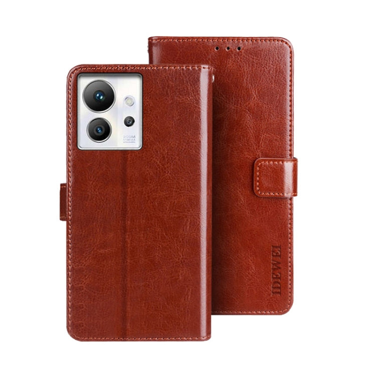 For Infinix Zero Ultra 5G idewei Crazy Horse Texture Leather Phone Case(Brown) by idewei