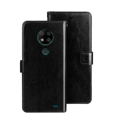 For Oukitel C19 Pro idewei Crazy Horse Texture Leather Phone Case(Black) by idewei