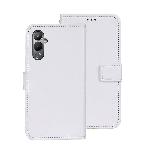 For Tecno Pova 4 idewei Crazy Horse Texture Leather Phone Case(White) by idewei