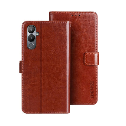 For Tecno Pova 4 idewei Crazy Horse Texture Leather Phone Case(Brown) by idewei