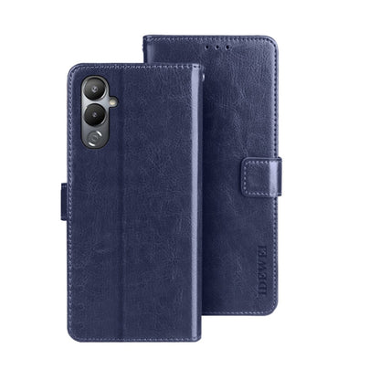 For Tecno Pova 4 idewei Crazy Horse Texture Leather Phone Case(Dark Blue) by idewei