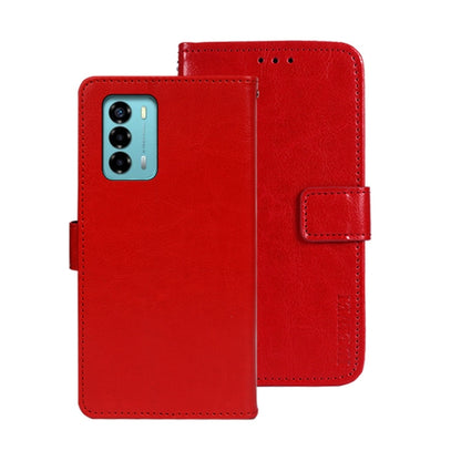 For ZTE Blade A72 4G idewei Crazy Horse Texture Leather Phone Case(Red) by idewei