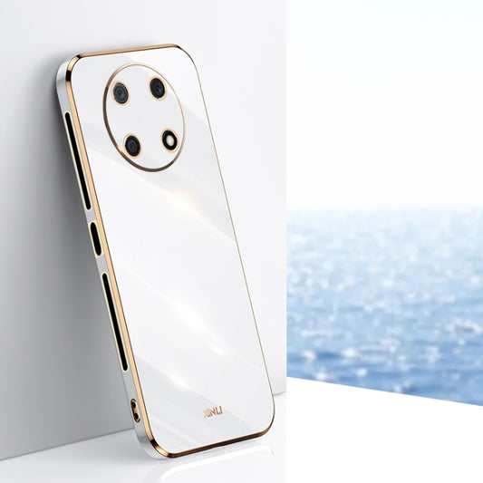 For Huawei Enjoy 50 Pro XINLI Straight Edge 6D Electroplate TPU Phone Case(White) by XINLI