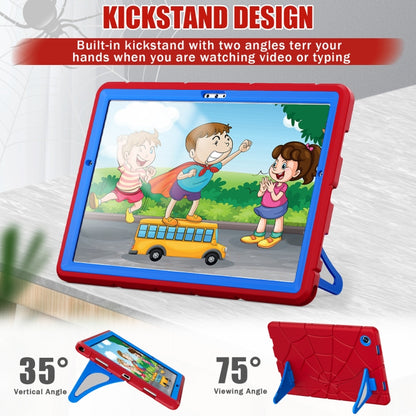 For Samsung Galaxy Tab A8 10.5 2021 Silicone + PC Shockproof Protective Tablet Case(Red+Blue) by bashfashion