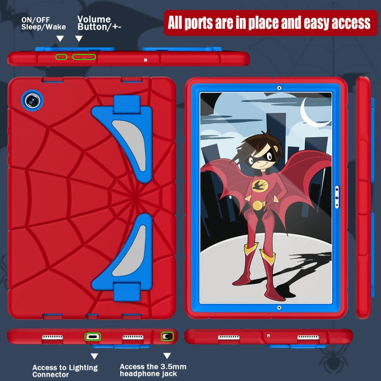 For Samsung Galaxy Tab A8 10.5 2021 Silicone + PC Shockproof Protective Tablet Case(Red+Blue) by bashfashion