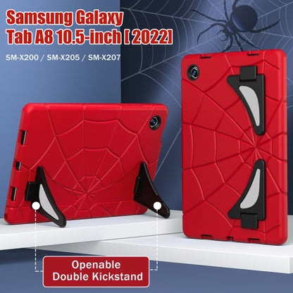 For Samsung Galaxy Tab A8 10.5 2021 Silicone + PC Shockproof Protective Tablet Case(Red+Black) by bashfashion