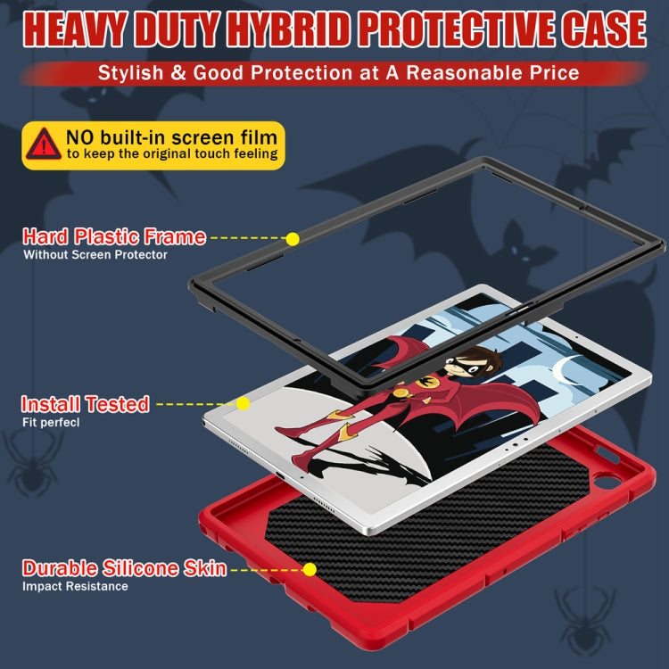 For Samsung Galaxy Tab A8 10.5 2021 Silicone + PC Shockproof Protective Tablet Case(Red+Black) by bashfashion