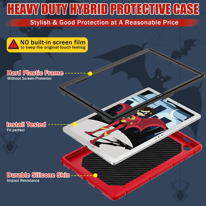 For Samsung Galaxy Tab A8 10.5 2021 Silicone + PC Shockproof Protective Tablet Case(Red+Black) by bashfashion