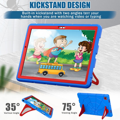 For Samsung Galaxy Tab A8 10.5 2021 Silicone + PC Shockproof Protective Tablet Case(Blue+Red) by bashfashion
