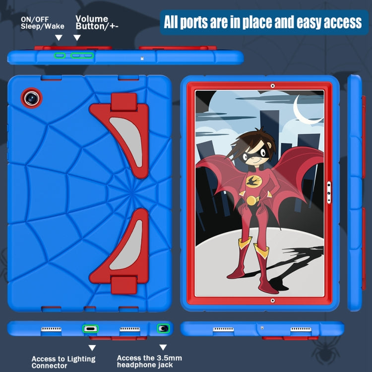 For Samsung Galaxy Tab A8 10.5 2021 Silicone + PC Shockproof Protective Tablet Case(Blue+Red) by bashfashion