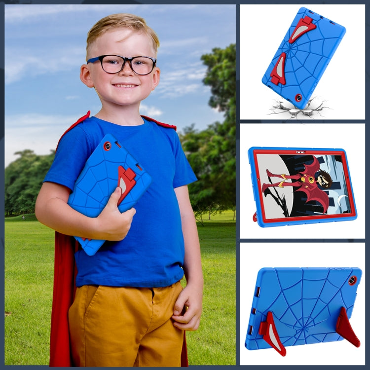 For Samsung Galaxy Tab A8 10.5 2021 Silicone + PC Shockproof Protective Tablet Case(Blue+Red) by bashfashion