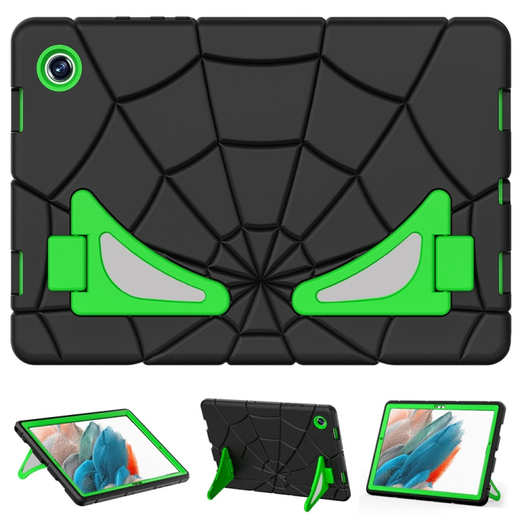 For Samsung Galaxy Tab A8 10.5 2021 Silicone + PC Shockproof Protective Tablet Case(Black+Green) by bashfashion