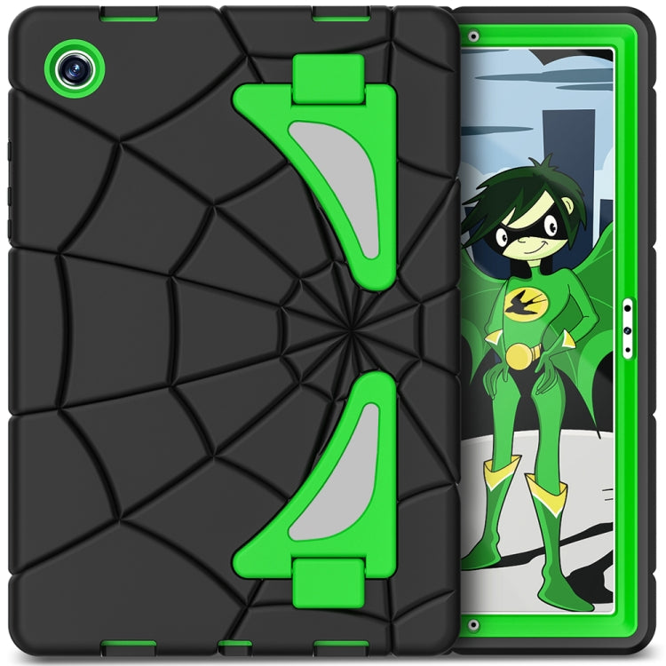 For Samsung Galaxy Tab A8 10.5 2021 Silicone + PC Shockproof Protective Tablet Case(Black+Green) by bashfashion