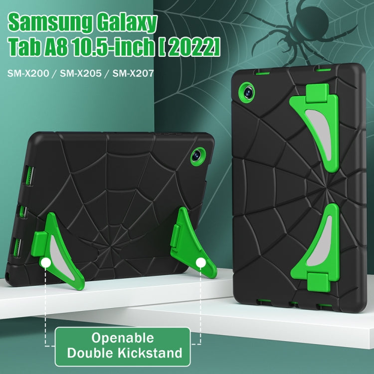 For Samsung Galaxy Tab A8 10.5 2021 Silicone + PC Shockproof Protective Tablet Case(Black+Green) by bashfashion