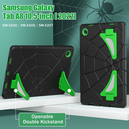 For Samsung Galaxy Tab A8 10.5 2021 Silicone + PC Shockproof Protective Tablet Case(Black+Green) by bashfashion