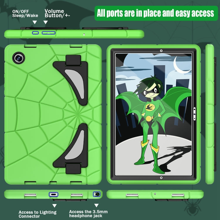 For Samsung Galaxy Tab A8 10.5 2021 Silicone + PC Shockproof Protective Tablet Case(Green+Black) by bashfashion