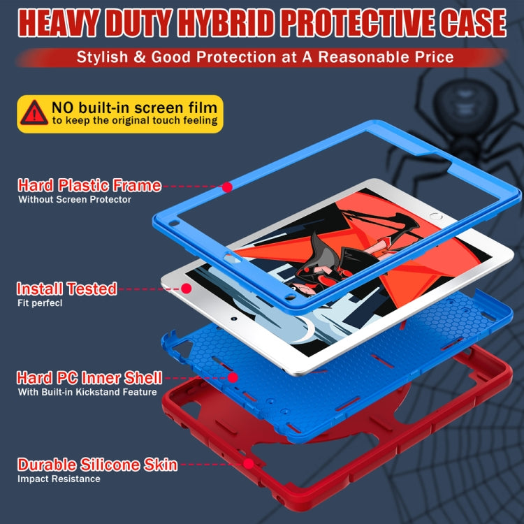 For iPad 9.7 2018 / 2017 / Air 2 Silicone + PC Shockproof Protective Tablet Case(Red+Blue) by bashfashion