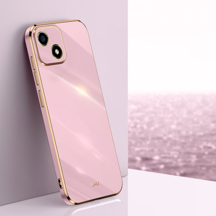 For Honor Play 30 XINLI Straight Edge 6D Electroplate TPU Phone Case(Cherry Purple) by XINLI