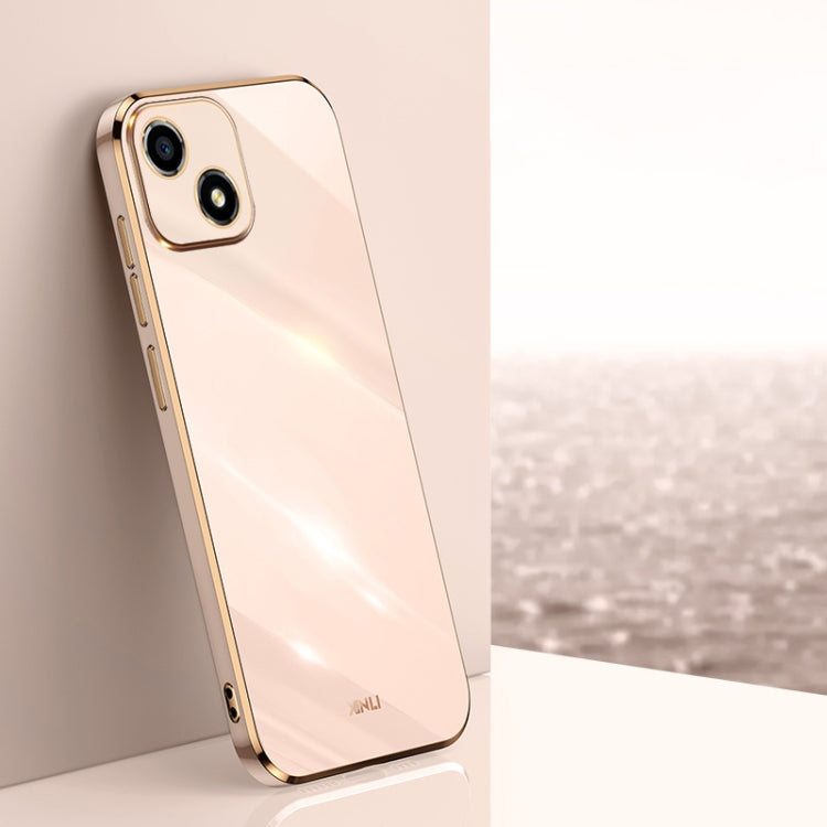 For Honor Play 30 XINLI Straight Edge 6D Electroplate TPU Phone Case(Pink) by XINLI