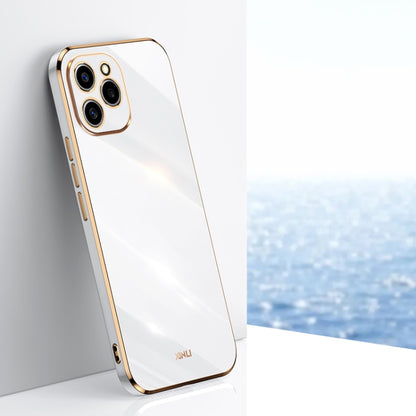 For Honor 60 SE XINLI Straight Edge 6D Electroplate TPU Phone Case(White) by XINLI