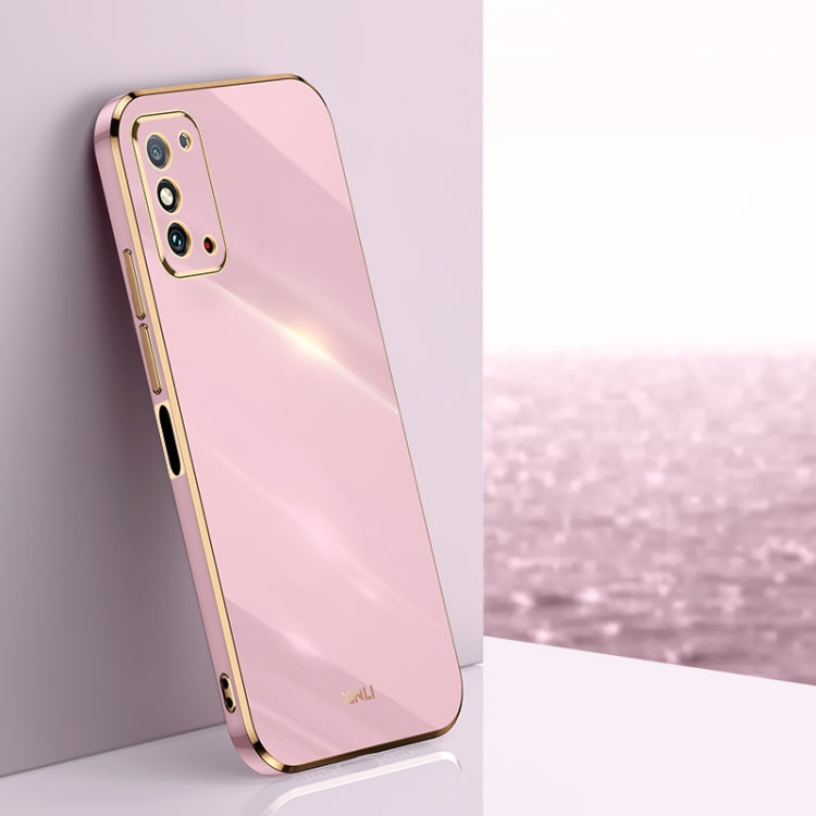 For Honor X30 Max XINLI Straight Edge 6D Electroplate TPU Phone Case(Cherry Purple) by XINLI