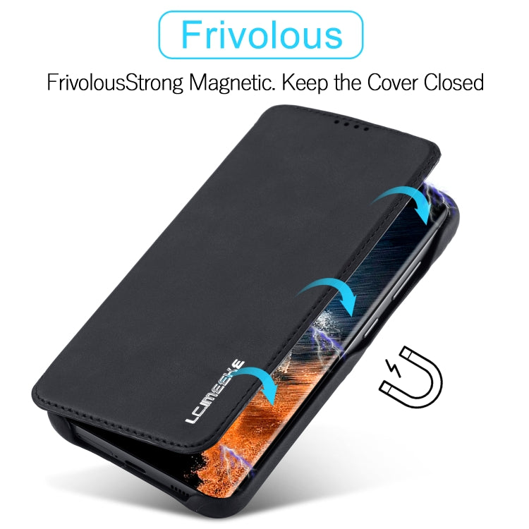 For Samsung Galaxy S23+ 5G LC.IMEEKE Hon Ancient Series Flip Leather Phone Case(Black) by LC.IMEEKE