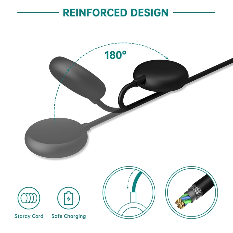 For Google Pixel Watch Type-C Port Smart Watch Magnetic Charging Cable, Length: 1m(Black) by bashfashion