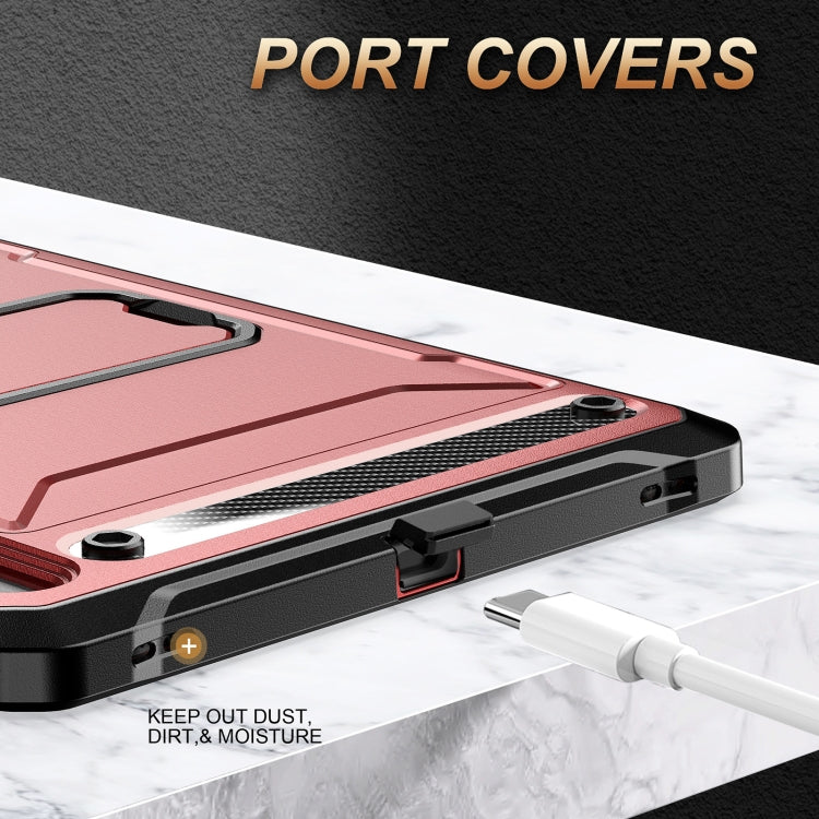 For Samsung Galaxy Tab S7/S8 Explorer PC + TPU Tablet Protective Case with Pen Slot(Red) by bashfashion