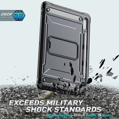 For Samsung Galaxy Tab S7/S8 Explorer PC + TPU Tablet Protective Case with Pen Slot(Grey) by bashfashion