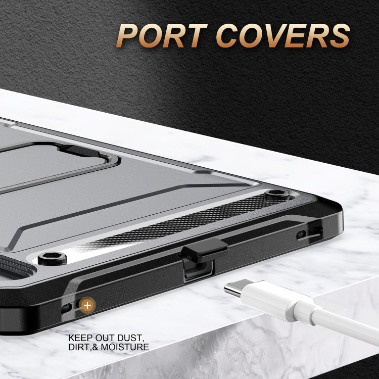 For Samsung Galaxy Tab S7/S8 Explorer PC + TPU Tablet Protective Case with Pen Slot(Grey) by bashfashion