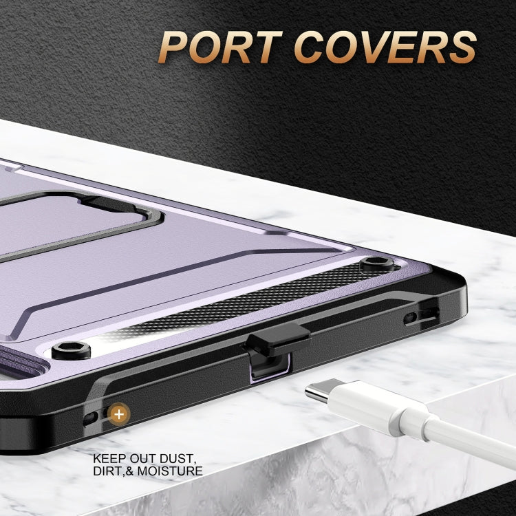 For Samsung Galaxy Tab S7/S8 Explorer PC + TPU Tablet Protective Case with Pen Slot(Purple) by bashfashion