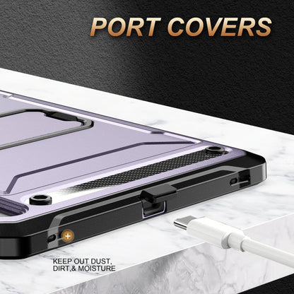 For Samsung Galaxy Tab S7/S8 Explorer PC + TPU Tablet Protective Case with Pen Slot(Purple) by bashfashion